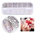 thumbnail image 2 of UDIYO 1440Pcs 12-Grid Rhinestone Colorful Glitter Sticker Nail Sequin DIY Decals Decor, 2 of 7