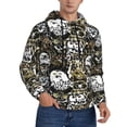 thumbnail image 2 of Kdxio Ink Graffiti Owl Print Mens Casual Hooded Collar Drawstring Hoodies Pullover Sweatshirts Casual Long Sleeve Shirts-X-Large, 2 of 7