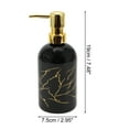 thumbnail image 4 of Unique Bargains 1 Pc Simple Cylindrical Soap Pump Dispenser for Hotel 400ml Black Gold Tone, 4 of 6
