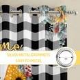 thumbnail image 6 of Sunflower Kitchen Curtains Window Panels, Gnomes Black White Checkered Farmhouse Insulated Window Treatment Curtain, Grommet Curtains for Bedroom/Living Room/Bathroom, 2 Piece 42"Wx54"L, 6 of 8