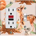 thumbnail image 1 of Metal Light Switch Plate Cover Cute Forest Animals Squirrel Deer Mouse ANM012, 1 of 13