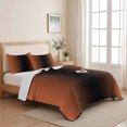 thumbnail image 5 of Twin Quilt Set 68''x86'', Orange Black Ombre Lightweight Summer Bedspread Coverlet Set with 2 Pillow Shams, Modern Gradient Abstract Art Breathable All Season Quilt Bedding for Dorm/Bedroom, 5 of 9