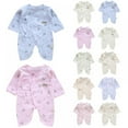 thumbnail image 4 of Newborn Baby Girls Boys Clothessummer Newborn Baby Cute Romper Long Sleeves 100% Cotton Baby Pajamas Cartoon Printed, 0-3M, 4 of 4