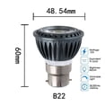 thumbnail image 1 of Bombillas Led RGB 5W reemplaza 30W equivalente a halógeno DC12V/24V MR16 GU5.3 focos de bombilla para iluminación de pista de inundación de paisaje al aire libre, 1 of 4