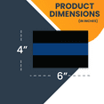 thumbnail image 2 of Magnet Me Up Thin Blue Line Vinyl Magnet Decal, 4x6 inches, Black and Blue, 4PK, 2 of 8