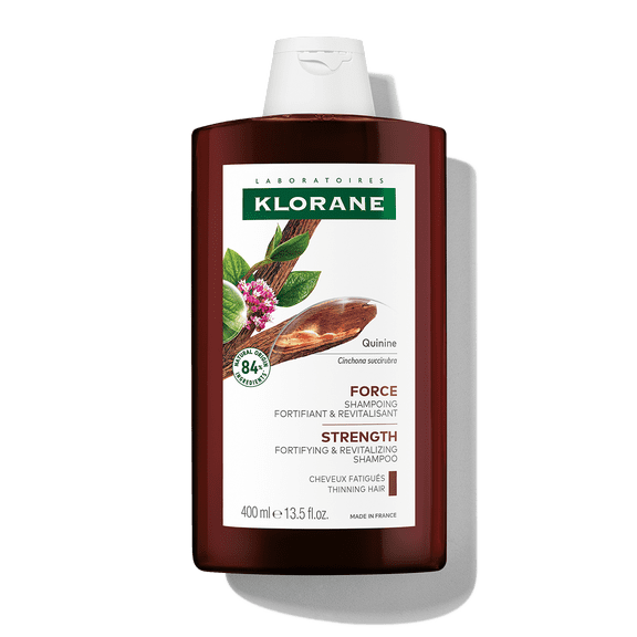 Klorane Strengthening Shampoo with Quinine and Edelweiss - Reduce Hair Thinning & Breakage - Strengthens & Revitalizes, 13.5 fl oz