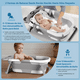 thumbnail image 2 of Bañera Bebés Plegable Tina De Baño Con Cojín  Gris, 2 of 5