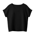 thumbnail image 5 of XUNKUSGA Two Piece Sets for Women Soild Color Soft Cotton Linen U Neck Top and Button Up Wide Leg Long Pants Matching Sets Women Clothing with Pockets,Black,XL, 5 of 10