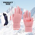 thumbnail image 2 of 2 uds multicolor con guantes de invierno para pantalla táctil guantes tejidos puño elástico guantes cálidos de invierno, 2 of 5
