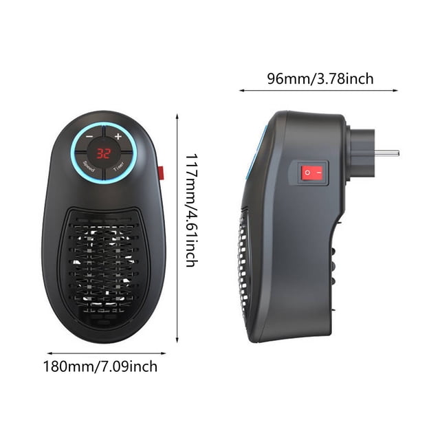 Uklsqma Home Heater Portable Electric Heater | Intelligent Remote Control | Efficient Warmth | Overheat Protection Tip-Over Safety | Compact Hot Air Blower for Home Office Bedroom