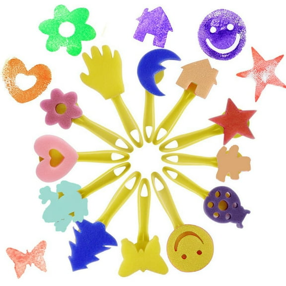 Paint Sponges For Kids 29pcs Of Fun Paint Brushes For Toddlers