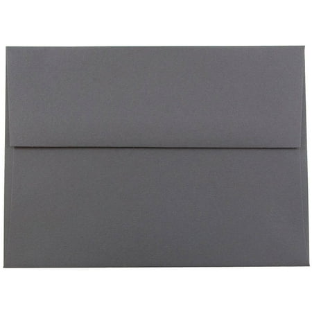 jam paper a6 invitation envelopes 4 3 4 x 6 1 2 dark gray 50 pack