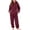 Wine, variant on LNMQLPDBS Kids Fuzzy Sherpa Hooded Onesie Cozy Warm Zip Up Jumpsuit with Pockets Casual Cold Weather Loungewear Daily Soft Comfy Full Body Home Wear