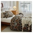 thumbnail image 2 of Vintage Floral Comforter Set Queen, All Seasons Bohemian Bedding Set, 3 Pieces Farmhouse Boho Shabby Chic Vibrant Colors Flowers Plants Comforter Set Perfect for Women and Men-Queen Size, 2 of 7
