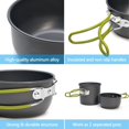 thumbnail image 3 of Ensemble de Cuisine de Camping, 10 Pcs en Aluminium durable, Ensemble Complet d'Outils de Camping, 3 of 6
