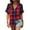 Multicolor, variant on Mqqzkk Women's Plaid Shirt Short Sleeve V Neck Collared Button Up Shirt Casual Summer Blouses Top Daily Work Streetwear