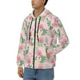 thumbnail image 3 of Kdxio Tropical Pitaya Print Men Hoodies Casual Hoodies for Men with Zip Pockets Full Zip Long Sleeve Sweatshirt Sports Hooded Jacket-Medium, 3 of 5