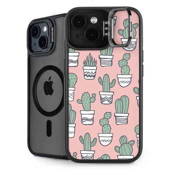 Skinit Pink Cactus iPhone 15 Kickstand Case