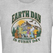 Junior's Scooby Doo Every Day Is Earth Day Mystery Gang Graphic Tee Athletic Heather Medium