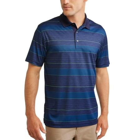 Aggies Performance Team Polo - Men's Performance Short Sleeve Striped Golf Polo Shirt