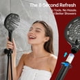thumbnail image 4 of SUMERAIN Matte Black Shower System with High Pressure 6-Spray Handheld Filtered Shower Head, Shower Faucet Set with Rough in Valve, 4 of 12