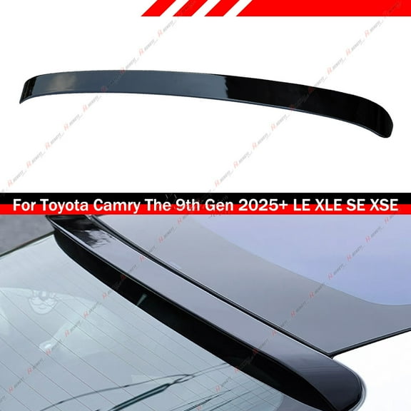 Rear Trunk Lip Spoiler Fit For Toyota Camry The 9th Gen 2025  LE XLE/SE XSE, Rear Roof Spoiler Rear Window Roof Spoiler Wing Gloss Black Modern Style