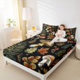 thumbnail image 4 of Homewish Country Fungus Mushroom Queen Sheet Sets,Autumn Maples Leaves Flat Sheet,Rustic Plant Queen Fitted Sheet For Men Women,Super Cozy Room Decor,4-Piece, 4 of 7