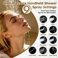 thumbnail image 2 of BRIGHT SHOWERS Rain Shower Head with Handheld Spray Built-in Power Wash, High Pressure Dual Shower Head with Height Adjustable Extension Arm, 3-Way Diverter, 9 Settings Handheld, 69" Hose, Chrome, 2 of 8