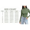thumbnail image 3 of UGEASLI Ladies tops And Blouses Long Sleeve Shirts - Mock Neck Wicked Sweatshirt Turtleneck Sweater Lightweight Knitted Pullover Fall Outfits Business Casual Outfits for Women, Blackish Green, 3 of 6