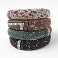 thumbnail image 4 of Women Headband Floral Padded Head Band Design Boho Headwear Wide Hairbands For Girl, 4 of 8