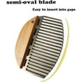 Kabnic Manual Crevice Weeder Tool Large Wavy Blade for Sidewalk