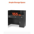 thumbnail image 3 of Modern 47" Office Reception Desk in Black Rectangular Front Counter with Lockable Storage for Hotels, Beauty Salons, and Office Lobbies, 3 of 11