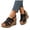 Black, variant on Women's Strappy Wedge Sandals Breathable Open Toe Slingback Mules Lightweight Non Slip Platform Walking Shoes White Size 6