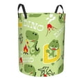thumbnail image 2 of Balery Cute Dinosaurs Cartoon Round Laundry Basket with Handles Waterproof Freestanding Laundry Hamper for Clothes Toys in the Dorm and Family-Medium, 2 of 8