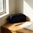 thumbnail image 6 of Pencil Case with Handle Large Capacity Canvas Stationery Organizer Bag Zipper Pen Pouch for Teen Girls, School and College Supplies, 6 of 9