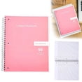 thumbnail image 1 of FENGGHAO College Ruled Notebook Pink 1 Subject Wirebound Journal with Dividers Hardcover Perforated Lined Paper Office Notepad 100 Pages, 1 of 9