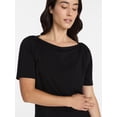 thumbnail image 5 of Time and Tru Women's Envelope Tee with Short Sleeves, Sizes XS-XXXL, 5 of 6