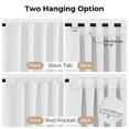 thumbnail image 6 of 100% Blackout Curtains for Bedroom,Set of 2 Panels,72inch Length Faux Linen Thermal Insulated Back Tab Drapes with Room Darkening,50"Wx72"L,Bright White, 6 of 7