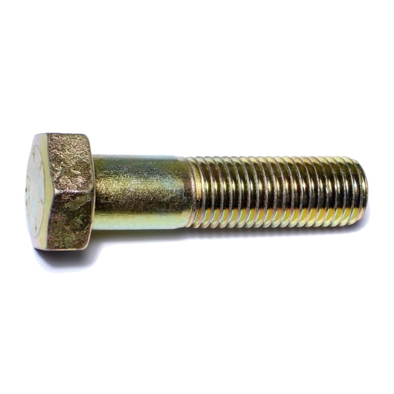 7/8"-9 x 3-1/2" Zinc Plated Grade 8 Steel Coarse Thread Hex Cap Screws HCS8-495