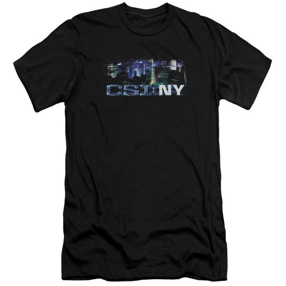 Csi Ny Never Rests Adult 30/1 T-Shirt Black