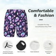 thumbnail image 3 of Balery crystal Skull flower cool Bañador para hombre, shorts de playa de secado rápido con entrepierna y forro de compresión-Small, 3 of 6