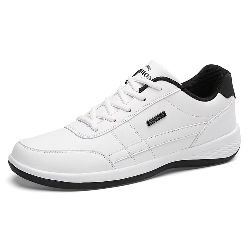 Dumajo Mens Shoes Fashion Running Sneaker Casual Leather Sport Shoes Breathable Comfortable Walking Shoes