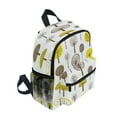 thumbnail image 2 of Mini Backpack Teal Green Leaves on Beige - Durable with Safety Features for 3-8 Years, 2 of 9