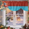 thumbnail image 6 of Santa Claus Tie Up Valances Curtain, Funny Christmas Santa Playing on Summer Beach Red Adjustable Rod Pocket Short Window Treatment Tie Up Curtains Valances for Kitchen Living Room Bathroom 42x18 In, 6 of 9