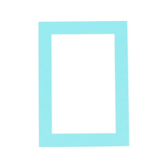 Aquamarine Acid Free 11x14 Picture Frame Mats with White Core Bevel Cut for 8x12 Pictures - Fits