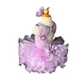 thumbnail image 2 of G090 Bébé Bambin Fête d'Anniversaire de Petite Fille Robe Lilas Taille 3-6M, 2 of 2