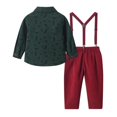 thumbnail image 5 of XBASW Toddler Kids Baby Boys Gentleman Outfit Boys Dress Shirt with Bowtie + Suspender Pants Spring Fall Christmas Wedding Outfits 6M-10 Years, 5 of 10