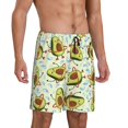 thumbnail image 2 of Fuzoiu Avocado Doing Sport Print Pajama Shorts for Men, Men's Pajama Bottoms,Mens Lounge Sleepwear,Pajama Pants with Pocket-Large, 2 of 6