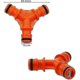 thumbnail image 3 of 20 Pack 3 Way Hose Quick Connectors Y-spring Irrigation Y-spring Orange Abs, 3 of 5