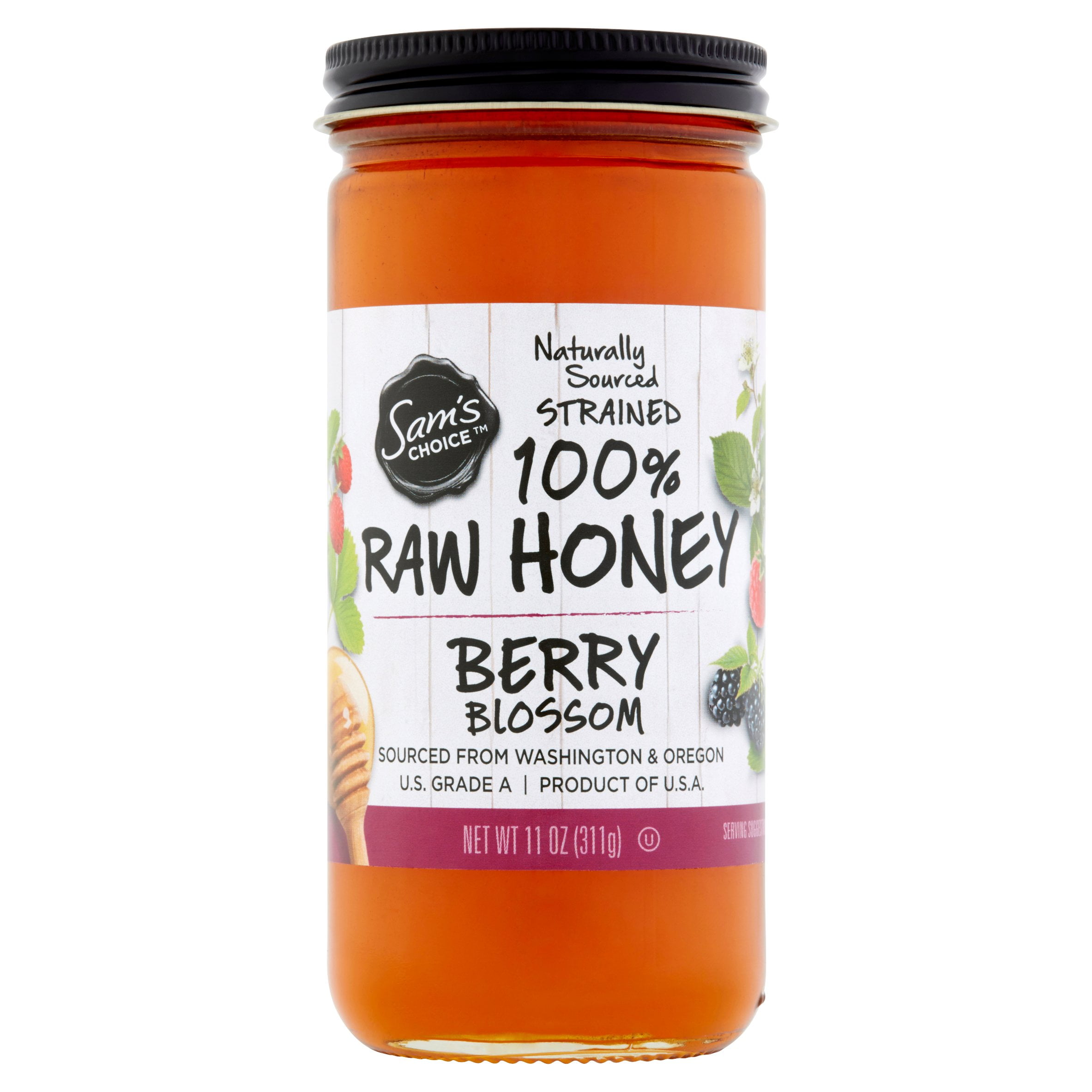 Sam's Choice 100 Raw Honey, Berry Blossom, 11 oz